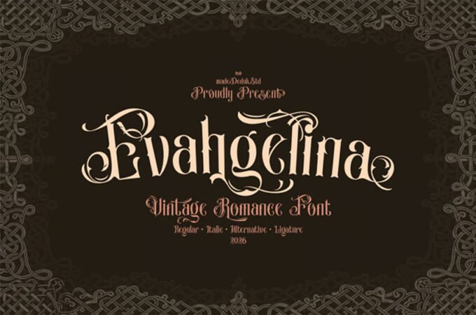 Evahgelina Vintage Font