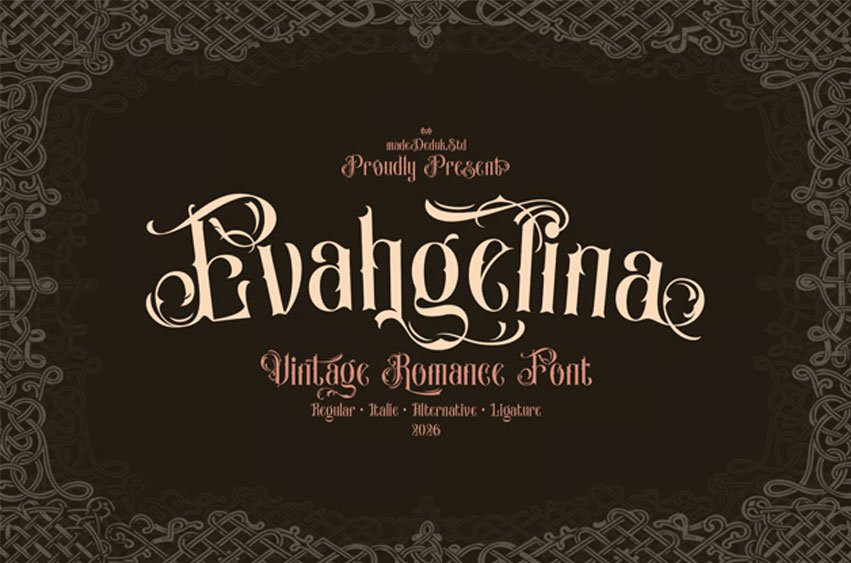 Evahgelina Vintage Font