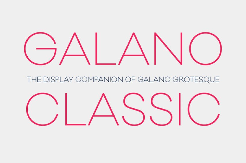 Galano Classic Font