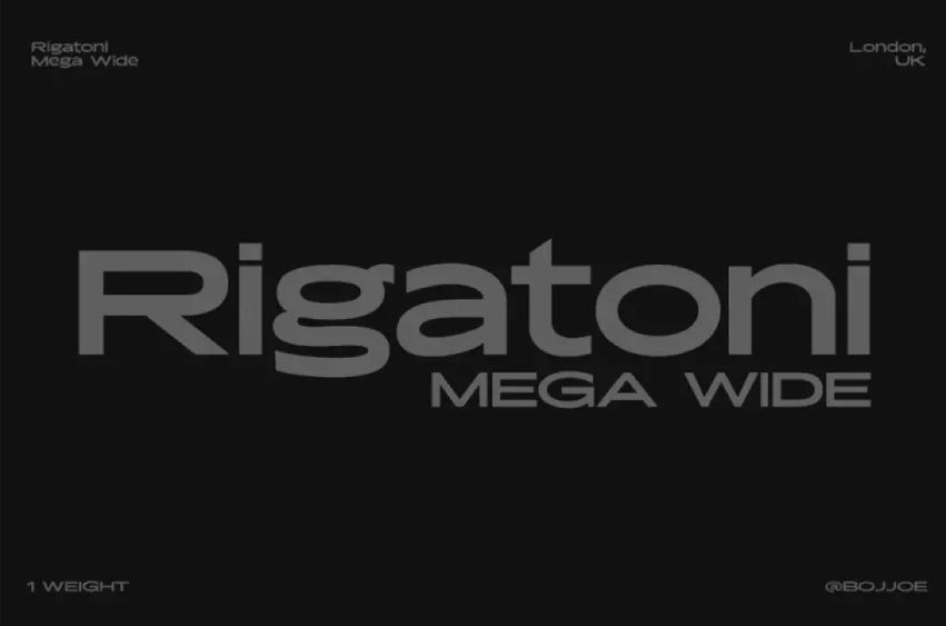 Rigatoni Font