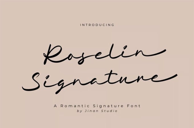 Roselin Signature Font