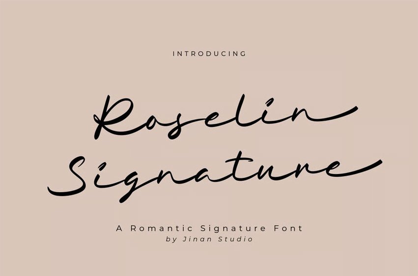 Roselin Signature Font
