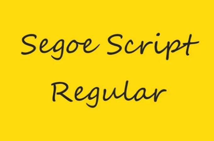 Segoe Script Font
