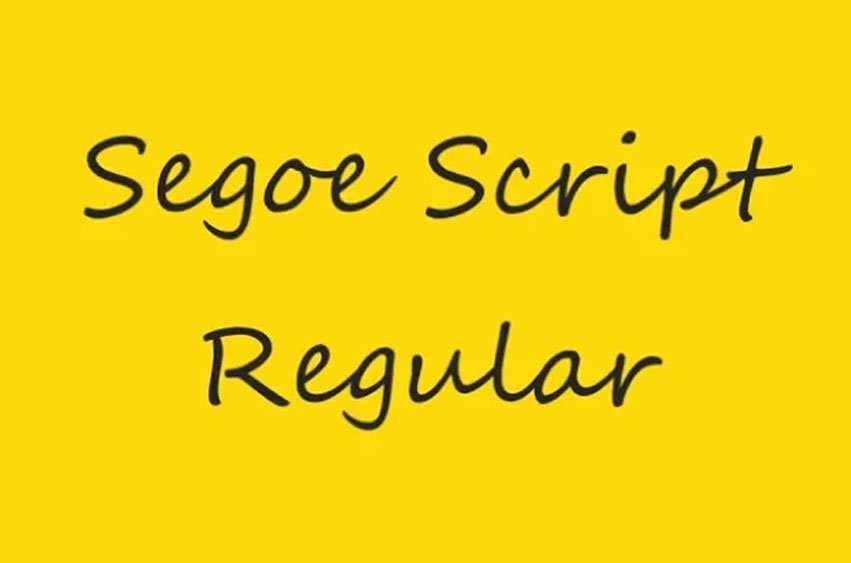 Segoe Script Font