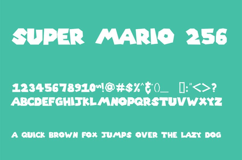 Super Mario 256 Font