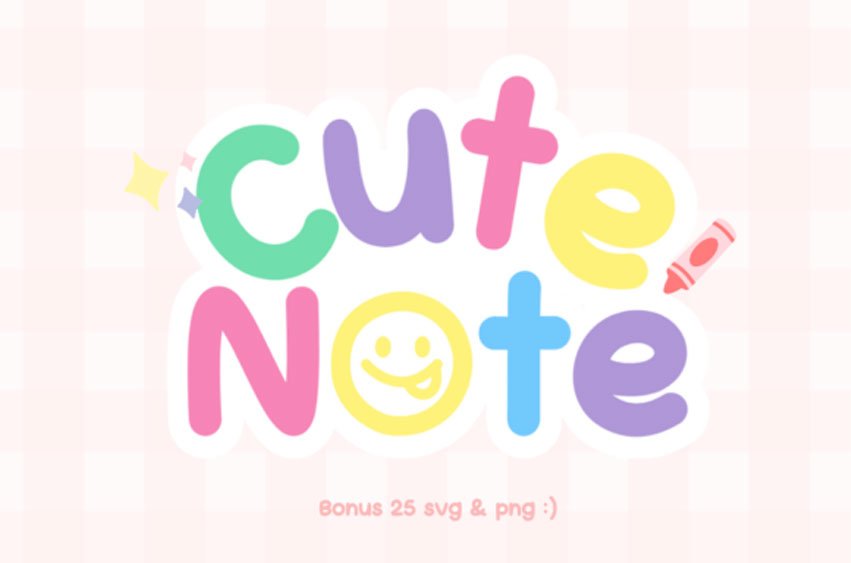 Cute Note Font