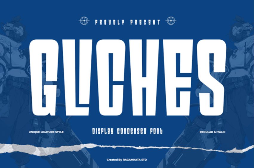 Gliches Font