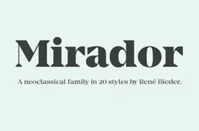 Mirador Font