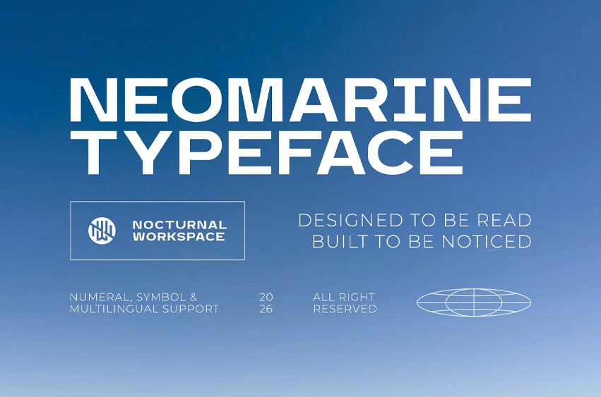 Neomarine Typeface Font