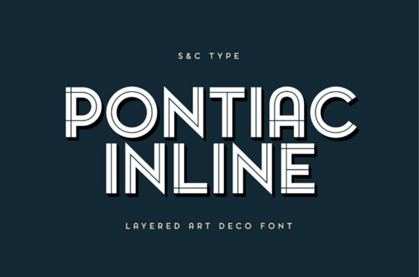 Pontiac Inline Font
