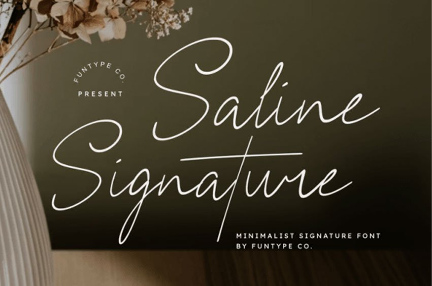 Saline Signature Font