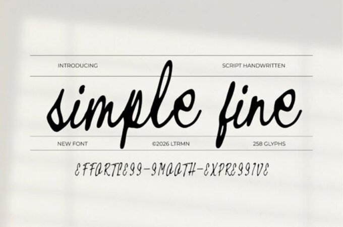 Simple Fine Font