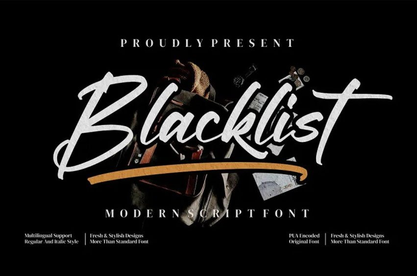 Blacklist Font