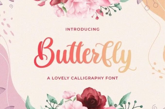Butterfly Calligraphy Font