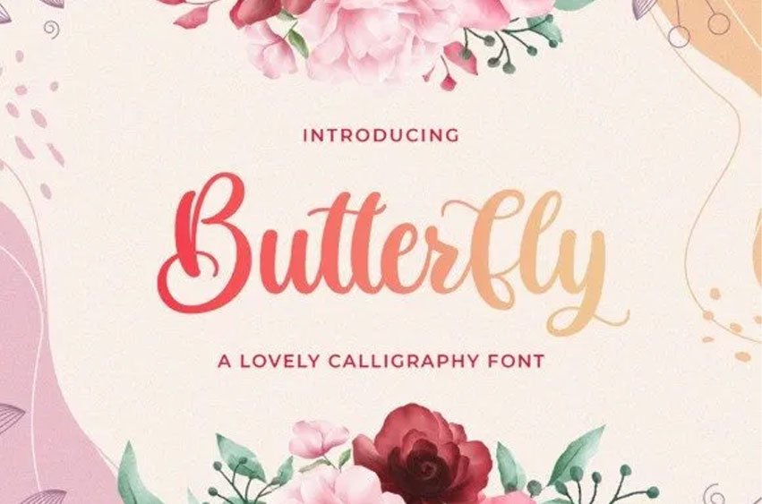 Butterfly Calligraphy Font