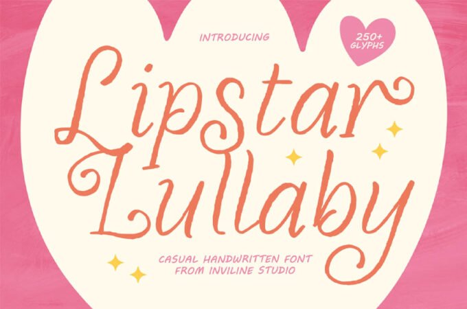 Lipstar Lullaby Font