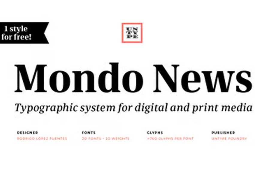 Mondo News Font