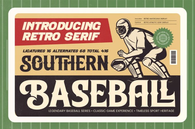 Southern Baseball Font