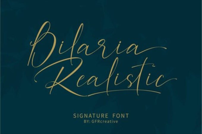 Bilaria Realistic Font