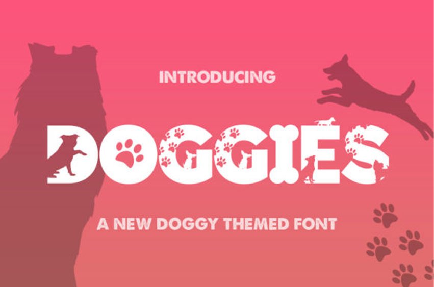 Doggies Silhouette Font
