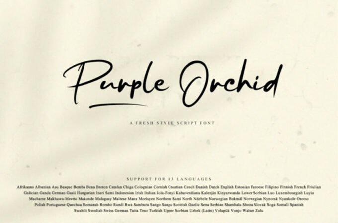 Purple Orchid Font