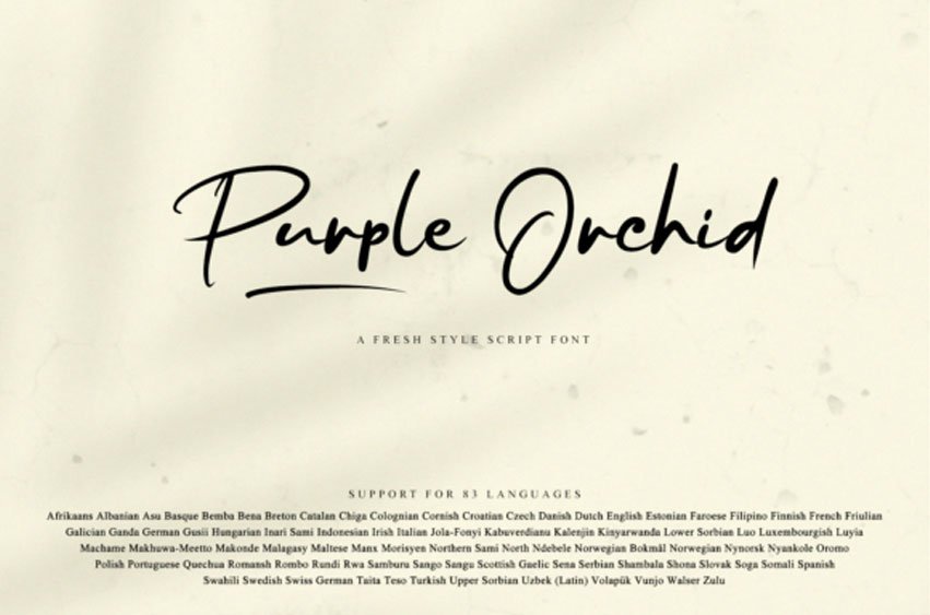 Purple Orchid Font