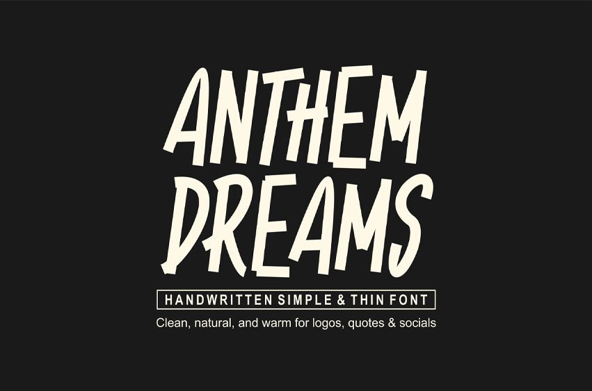 Anthem Dreams Font