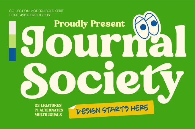Journal Society Font