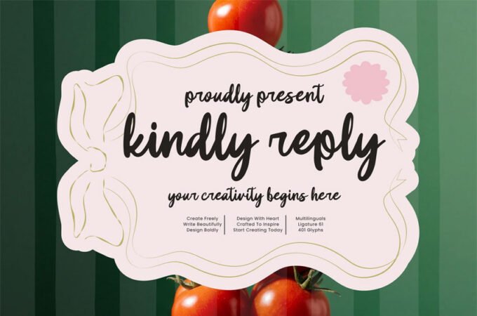 Kindly Reply Font
