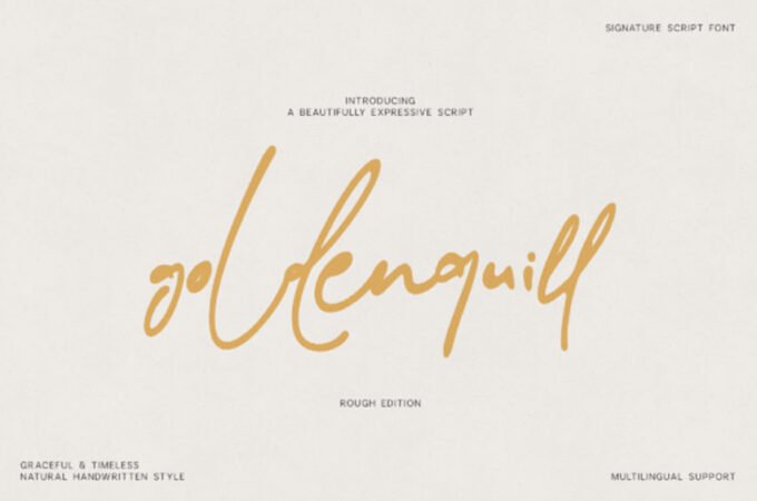 Goldenquil Rough Font