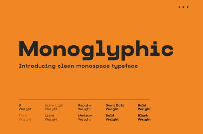 Monoglyphic Font