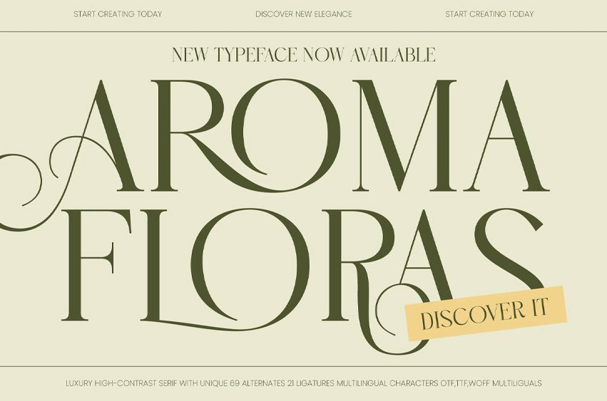 Aroma Floras Font