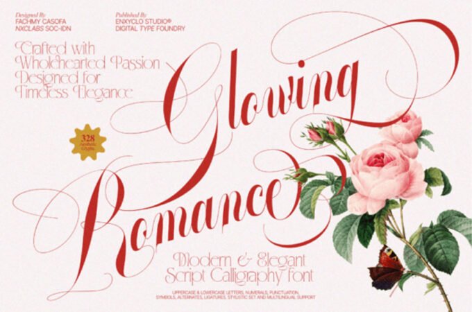 Glowing Romance Font